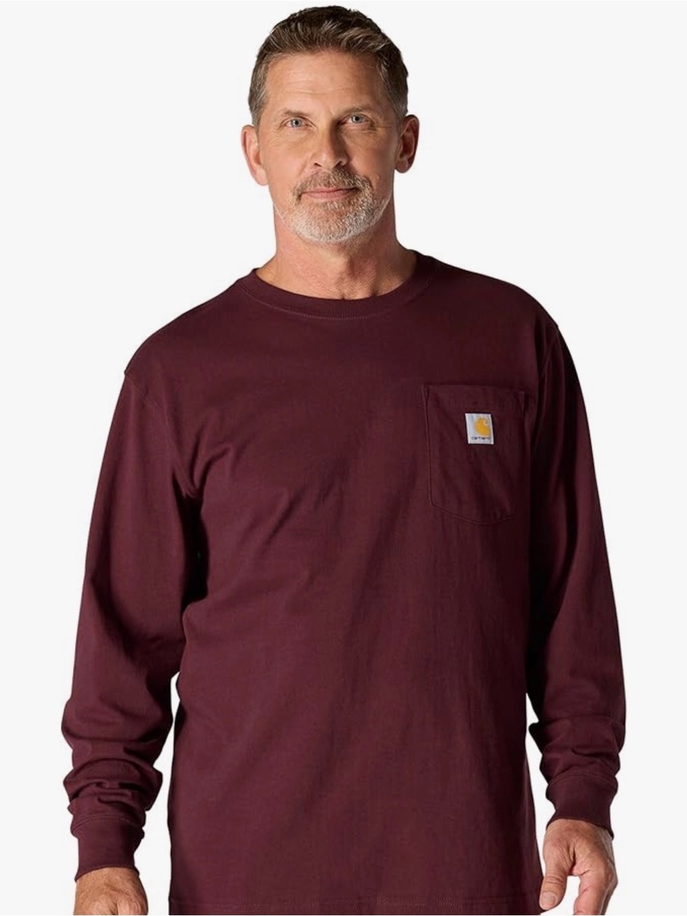Carhartt Long Sleeve Pocket Tee - Maroon